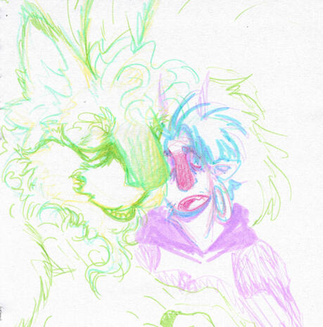 Tóra and Badir, sketchbook page.